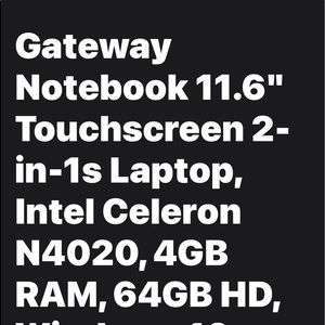 Gateway touchscreen notebook